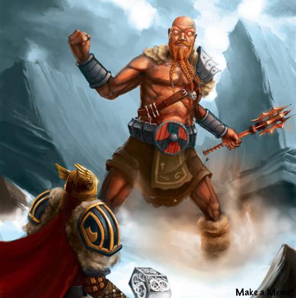 Thor's duel with Hrungnir